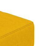 vidaXL Canapé-lit à 2 places avec deux oreillers Jaune Velours