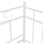vidaXL Cadre de canapé-lit extensible Blanc Métal 90x200 cm