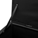 Set de banc de rangement en simili cuir Noir
