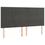 vidaXL Sommier à lattes de lit et matelas Gris foncé 180x200cm Velours