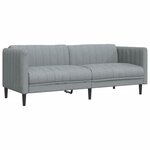 vidaXL Ensemble de canapés 3 Pièces gris clair tissu