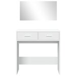 vidaXL Coiffeuse avec miroir blanc 80x39x80 cm