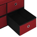 vidaXL Banc de rangement pliable Bordeaux 76x38x38 cm Faux lin
