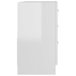 vidaXL Armoire d'évier Blanc brillant 63x30x54 cm Bois d'ingénierie