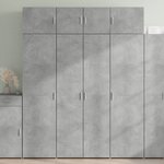 vidaXL Buffet haut gris béton 80x42 5x185 cm bois d'ingénierie