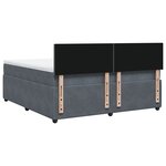 vidaXL Sommier à lattes de lit et matelas Gris foncé 180x200cm Velours