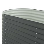 vidaXL Lit surélevé de jardin 320x80x81 cm Acier galvanisé Gris