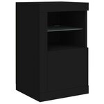 vidaXL Buffet avec lumières LED noir 163x37x67 cm