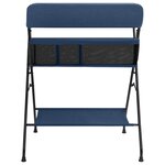 vidaXL Table à langer Bleu marine Fer