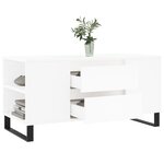 vidaXL Table basse blanc 102x44 5x50 cm bois d'ingénierie