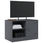 vidaXL Meuble TV anthracite 67x39x44 cm acier
