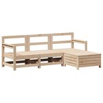vidaXL Salon de jardin 4 Pièces bois massif de pin