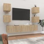 vidaXL Ensemble de meubles TV 6 Pièces Chêne sonoma Bois d'ingénierie