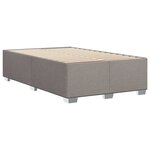 vidaXL Sommier à lattes de lit avec matelas Taupe 120x200 cm Tissu