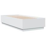 vidaXL Cadre de lit blanc 100x200 cm bois d'ingénierie