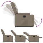 vidaXL Fauteuil inclinable électrique cappuccino similicuir