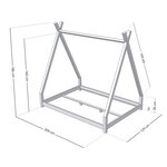 Lit tipi enfant NAKANA 120 x 200 bleu marine