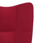 vidaXL Chaise de relaxation Rouge bordeaux Velours