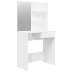 vidaXL Coiffeuse avec miroir blanc 74 5x40x141 cm