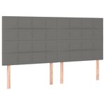 vidaXL Sommier à lattes de lit et matelas et LED Gris foncé 200x200 cm