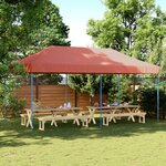 vidaXL Tente réception pliable escamotable terre cuite 580x292x315 cm