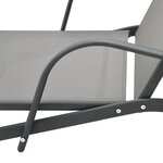 vidaXL Chaise longue Acier et textilène