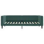 vidaXL Lit de jour avec gigogne et tiroirs vert foncé 90x200cm velours
