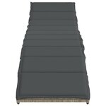 vidaXL Chaises longues lot de 2 et coussins gris clair résine tressée