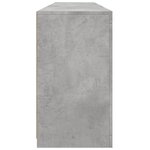 vidaXL Buffet avec lumières LED gris béton 162x37x67 cm