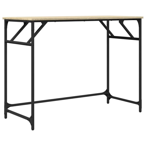 vidaXL Bureau chêne sonoma bois d'ingénierie et acier enduit de poudre