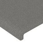 vidaXL Cadre de lit avec tête de lit Gris foncé 140x190 cm Tissu