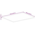 vidaXL Dessus de table rectangulaire bois massif de manguier brut
