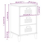 vidaXL Table de chevet VIKEN gris anthracite bois d'ingénierie
