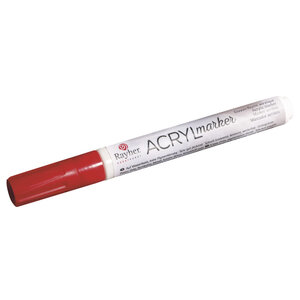 Crayon - feutre acrylique rouge classique Pointe ronde 2 - 4mm avec soupape