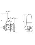 THIRARD - Cylindre batteuse avec cames pour boîtes auc lettre, épaisseur maxi 6mm