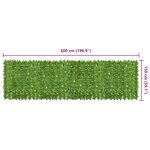 vidaXL Écran de balcon avec feuilles vert 500x150 cm