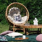 Fauteuil de jardin en osier LAURA beige