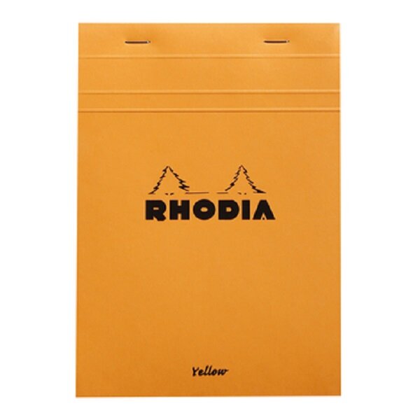 Bloc-Notes Agrafé N°16 Orange - A5 14,8x21  - Petits Carreaux - 80 Feuilles Détachables