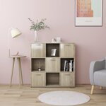 vidaXL Bibliothèque Chêne sonoma 90x30x90 cm Bois d’ingénierie