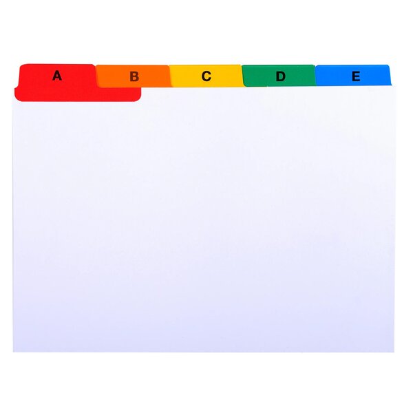 Intercalaires Pour Boite À Fiches Imprimés De A À Z Carte Blanche 160g 25 Compartiments- A6 - Blanc - X 10 - Exacompta