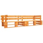 vidaXL Canapés de jardin palette 2 Pièces avec coussins sable pinède