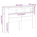 vidaXL Tête de lit à LED chêne sonoma 160x18 5x103 5cm bois ingénierie