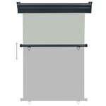 vidaXL Auvent latéral de balcon 120x250 cm Gris