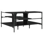 vidaXL Table basse noir 100x100x48 5 cm bois d'ingénierie
