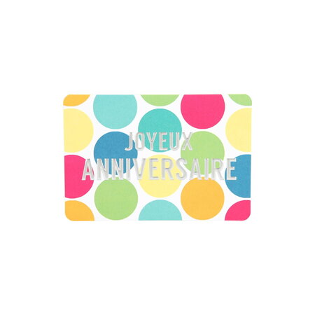 Mini carte de voeux avec enveloppe - anniversaire - joyeux anniversaire multi-couleur