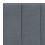 vidaXL Cadre de lit avec lumières LED gris foncé 160x200 cm velours