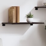 vidaXL Étagère murale marron foncé 60x30x2 cm bois chêne massif traité