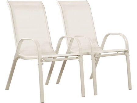 Fauteuil jardin Textilène "Cordoba" - Phoenix - Ecru - Lot de 2