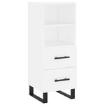 vidaXL Buffet blanc 34 5x34x90 cm bois d'ingénierie