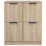 vidaXL Buffet Chêne sonoma 60x30x70 cm Bois d'ingénierie